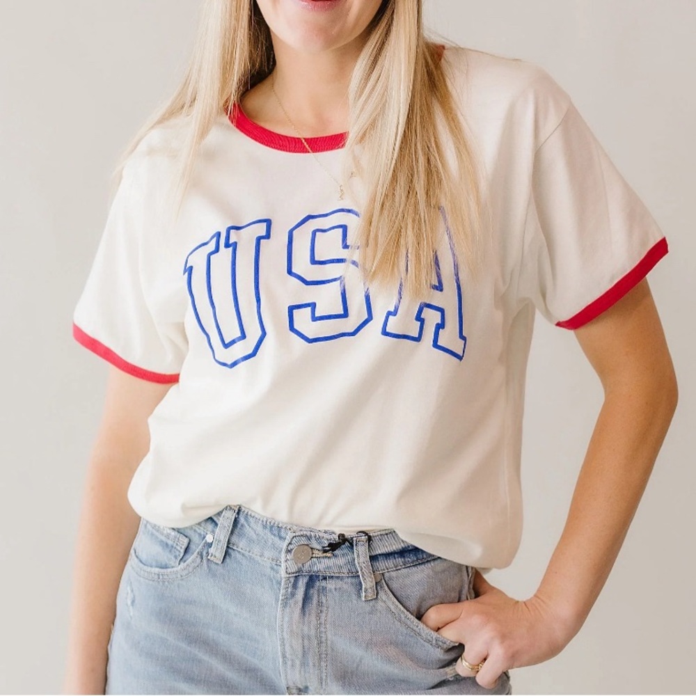 THE USA RINGER TEE 🇺🇸 - Picture 2 of 4